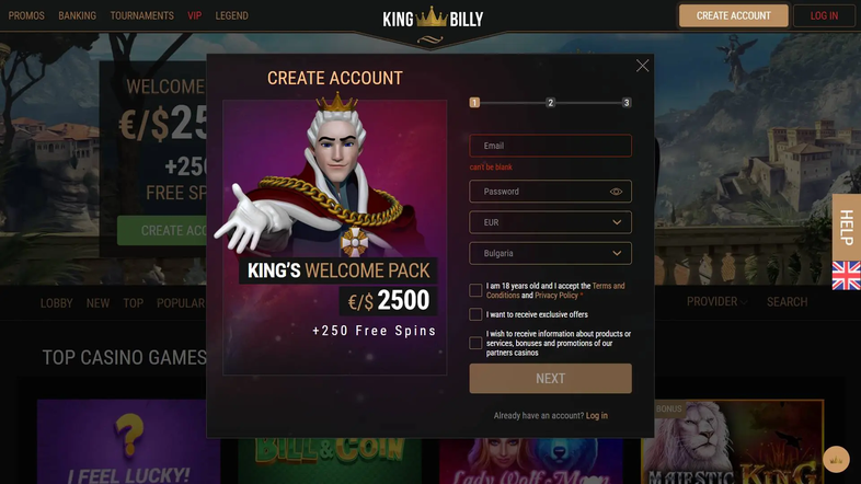 kingbilly casino Gameplay