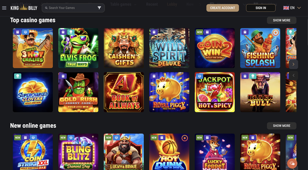 kingbilly casino Gameplay